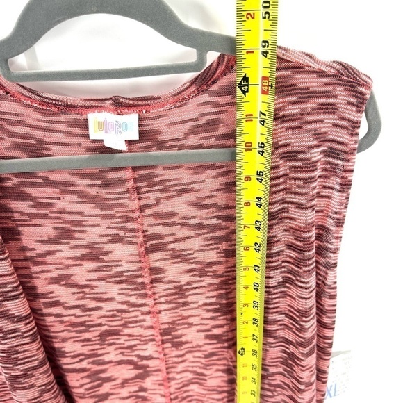 NWT Lularoe Size XL Joy Vest Long Line Sleeveless Duster Cardigan Marled Pink - Picture 8 of 9
